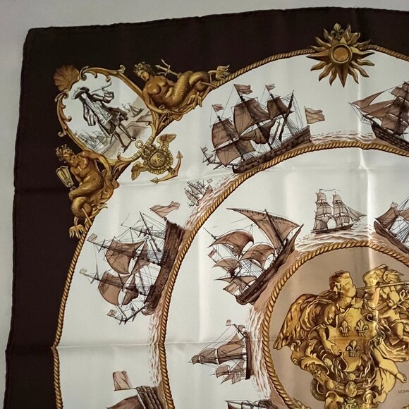 Hermes 100% Silk Scarf 34 X 34” - Picture 9 of 14